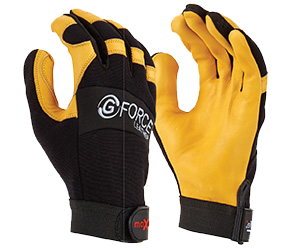 MAXISAFE GLOVES G-FORCE MECHANICS DEERSKIN LEATHER PALM XL